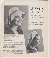 Coats & Clark 912 c.1960's - 2 Way HAT