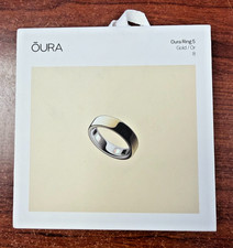 Oura Ring 5 Smart Ring 5th Gen. Size 8 Gold C...