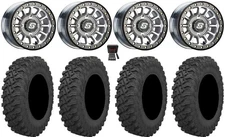 Sedona Sano Bdlk 15x7 Wheels Ct 33" Pro Runner Tires Polaris Ranger XP 9/1K