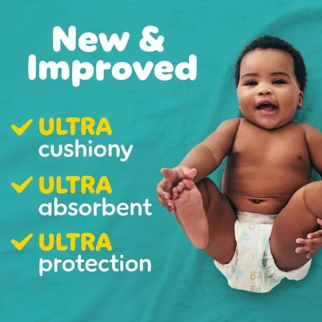 Pampers Baby Dry Diapers, Size 2 (10-22 lbs), 37 Count, Up to 100% leakproof dd