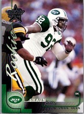 2000 LEAF TRADING CARD ROOKIE STARS FOOTBALL #225 SHAUN ELLIS GREEN /1000. rookie card picture