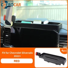 Dash Storage Box Tray w/Phone Holder Bracket Organzation For Chevy Silverado 22+