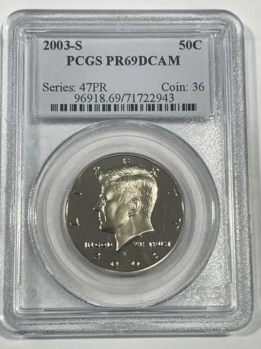 2003-S Kennedy Half Dollar Proof Graded PCGS PR-69 DCAM