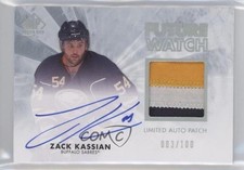 2011-12 SP Authentic Future Watch Limited 3/100 Zack Kassian #279 Patch Auto 1o3