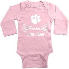 Two Feet Ahead Newborn Bodysuit Creeper Pink L/S  Clemson Tigers 6 Months