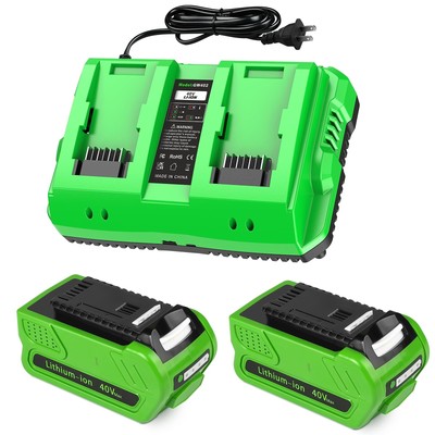 Amityke 2Pack 40V 4.0Ah Lithium Battery Replacement for Greenworks 40V Batter...