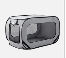 Pet Love's Cabin Portable 36"x22"x22" Dog Cat Bed Pop Up Kennel Indoor Outdoor
