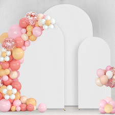 Set of 3 Wedding Arch Cover Spandex Fitted Stretchy Arch Stand Covers,2-Sided ro