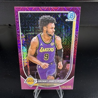 Topps 2025-26 Bowman Chrome Bronny James Jr. Lakers #BCV-122 095/299