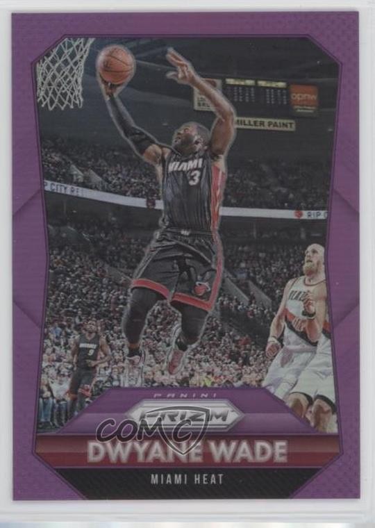 2015-16 Panini Prizm Purple Prizm 99/99 Dwyane Wade #64 HOF 0y1d