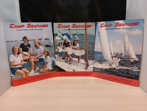 3 Vintage 1980s YMCA Camp Seafarer Programs Magazines Raleigh, Arapahoe NC 