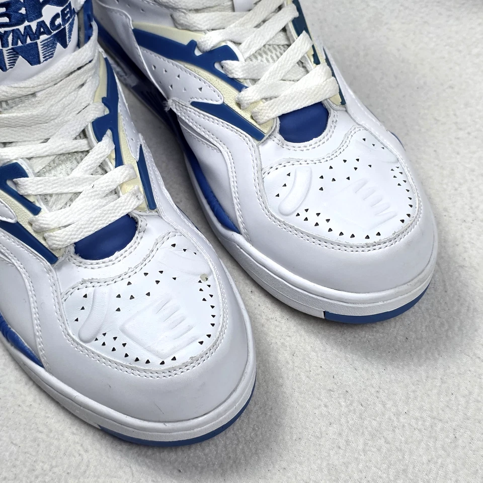 Zapatillas deportivas vintage British Knights Dymacel para hombre talla 10,5 caña alta blancas azules Foto 3 de 4