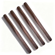 4Pcs Black Walnut Wood Coffee Stirrers, 6 Round head Coffee Stir Sticks,