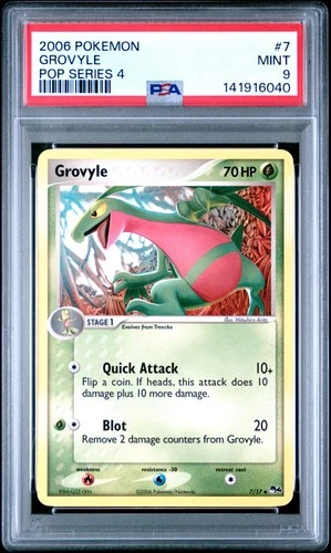 2006 POKEMON POP SER 4 #7 GROVYLE PSA 9