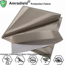 Faraday Protection Fabric EMF Blocking Ripstop Magnetic RF EMI Shielding Cloth