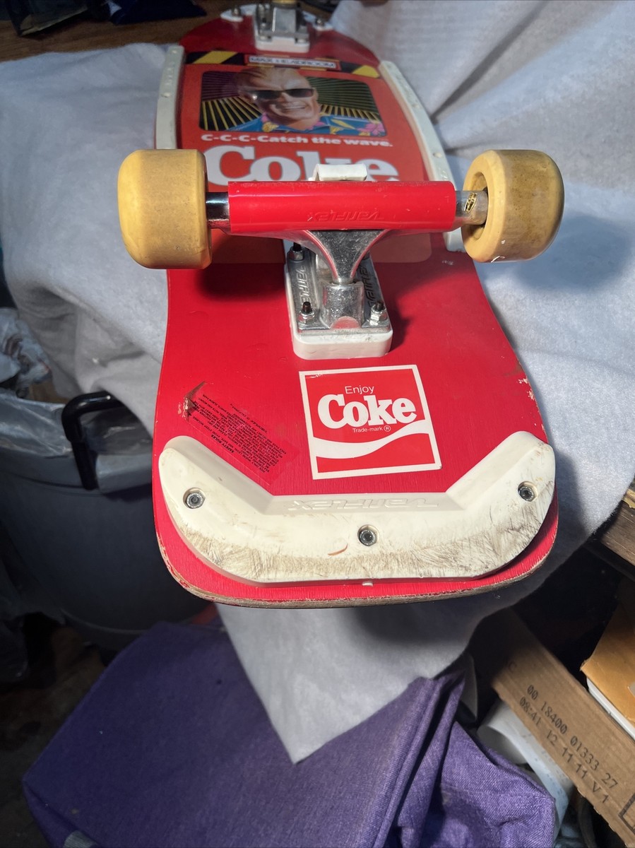 Vintage Coca-Cola Coke Max Headroom Variflex Skateboard 1987 C-C