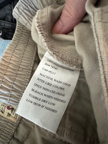 Red Head Brand Co Cargo Shorts Men's Size 46 Beige Cotton High Rise - Picture 3 of 5