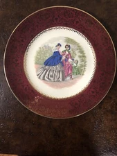 IMPERIAL SALEM CHINA  Godey's Lady's Victorian Fashions Service Plate