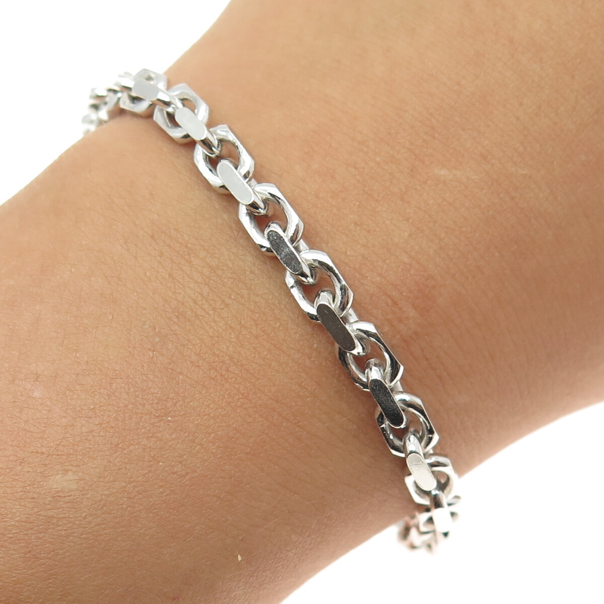 アクセサリー 120g vintage 925 bracelet Handmade Mother of Pearl Bracelet: Vintage 925 Sterling Silver