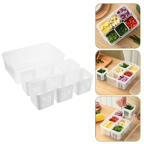 Six-pack Dish Box Small Fridge Organizer Divided Food Storage Containers - Picture 12 of 12