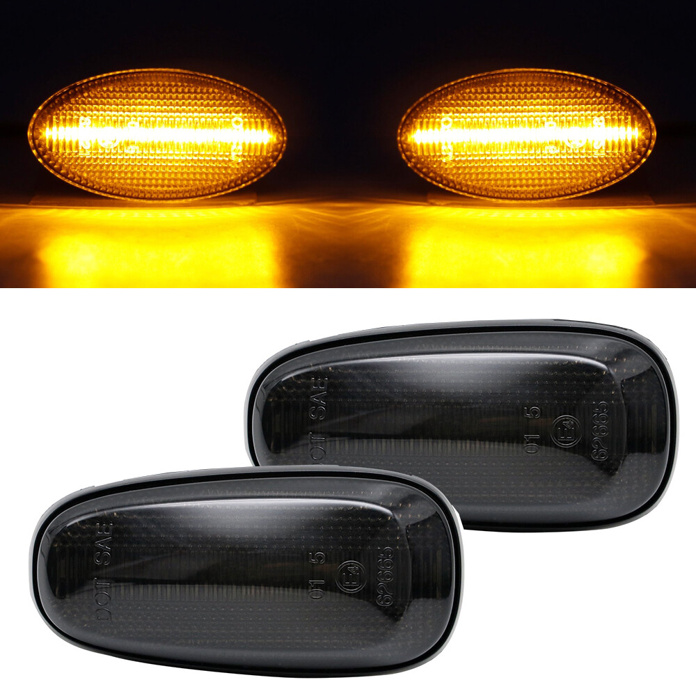 Opel Zafira A Led 2x LED Seitenblinker Für Opel Astra H, Corsa D, Insignia A - Seitenrepeater Rauchschwarz Seitenrepeater Opel