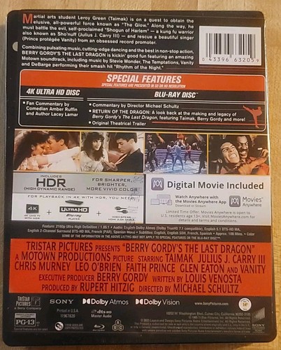 Berry Gordy's The Last Dragon (4K/Blu Ray/Dig- 1985) Steelbook - Sold Out - Picture 2 of 6