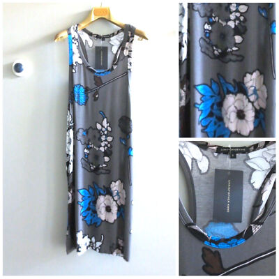 NWT AUTH CHRISTOPHER KANE ITALY GRAY SCRAPBOOK VEST DRESS Sz-S $285 