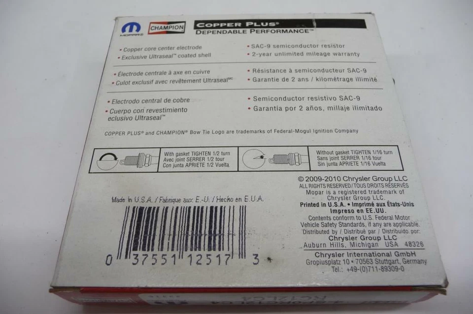 Bujías Dodge B2500 Dakota Durango 1997-2003 x4 SP0RC12LC4 OEM A1 Foto 3 de 4