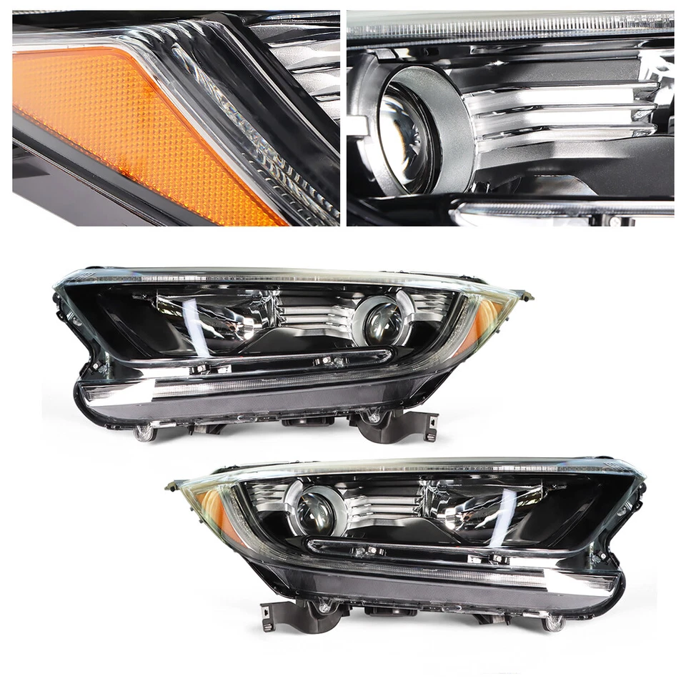 For Honda CRV CR-V 2017-2022 Headlights Headlamp Halogen Black Left+Right Side Foto 2 de 4