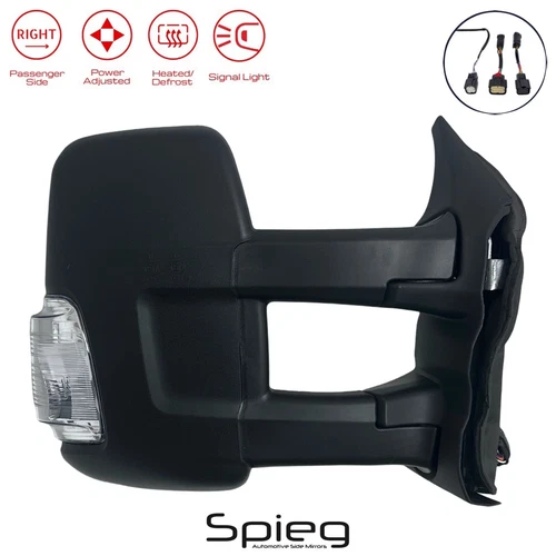 Long Arm Passenger Side Mirror for 2015-24 FORD TRANSIT Cargo Van w/ Turn Signal