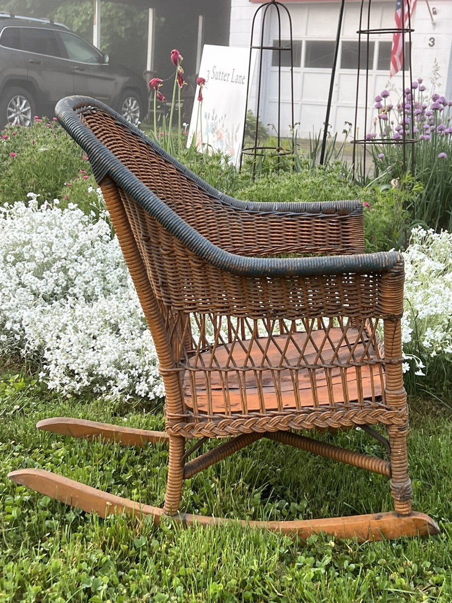 Vintage 1920's Wicker Child Rocker | eBay