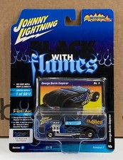 Johnny Lightning 1929 Ford Roadster BLACK with FLAMES (2021) BARRIS EMPEROR 1:64