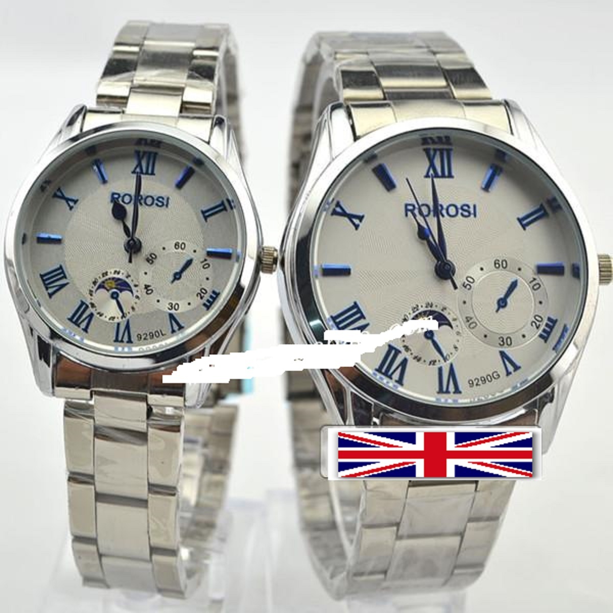 ROROSI Waterproof Mens Watch with Elegant Belt & Calendar Stylish Durable