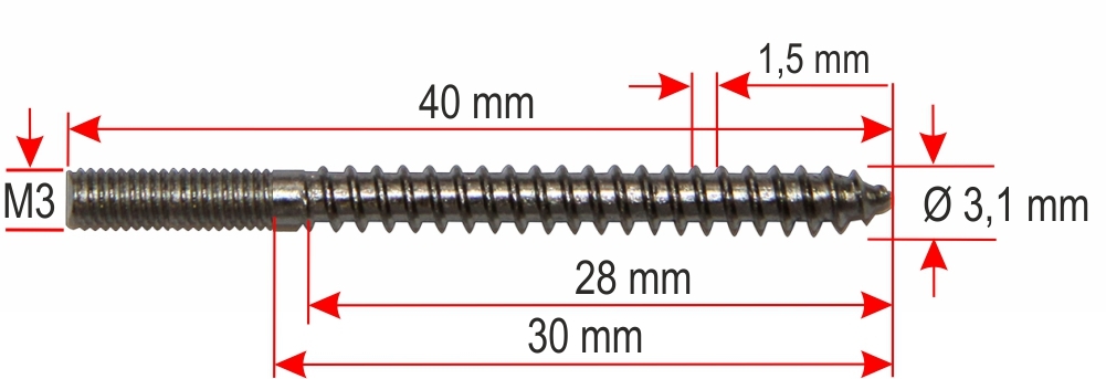 Cilky Metallschrauben 5 Stück M4/M5/M6 - Doppelseitige Stockschrauben Edelstahl 304