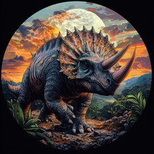 XXL 30X30 Car Sticker Triceratops Decal