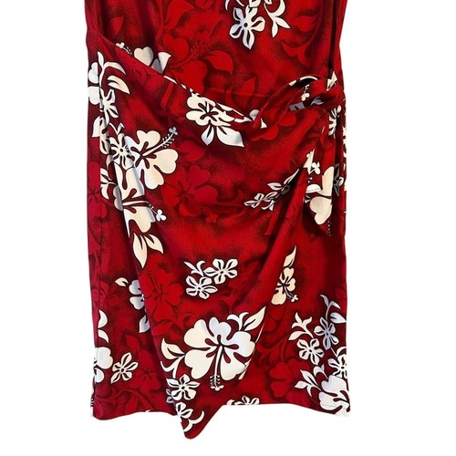 Vintage Pacific Legend Dress Hawaiian Red Floral Small USA White Sleeveless Mini - Picture 8 of 8