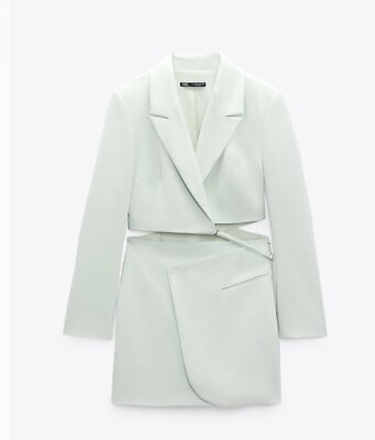 Zara PASTEL GREEN BLAZER DRESS size S : 3067/204 | eBay Zara PASTEL GREEN BLAZER DRESS size S : 3067/204 | eBay