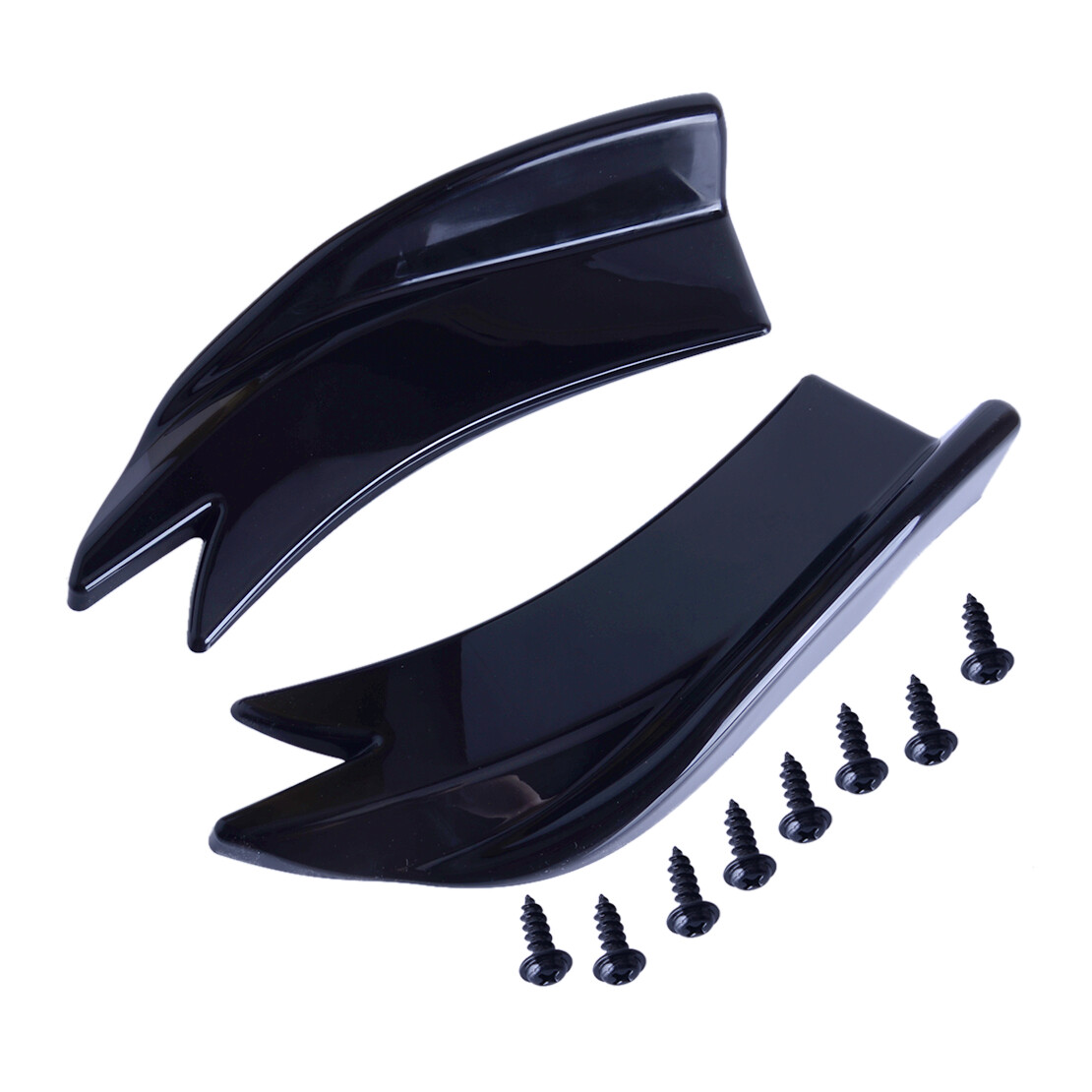 2Pcs Car Rear Bumper Spoiler Lip Wrap Angle Splitter Diffuser Winglet