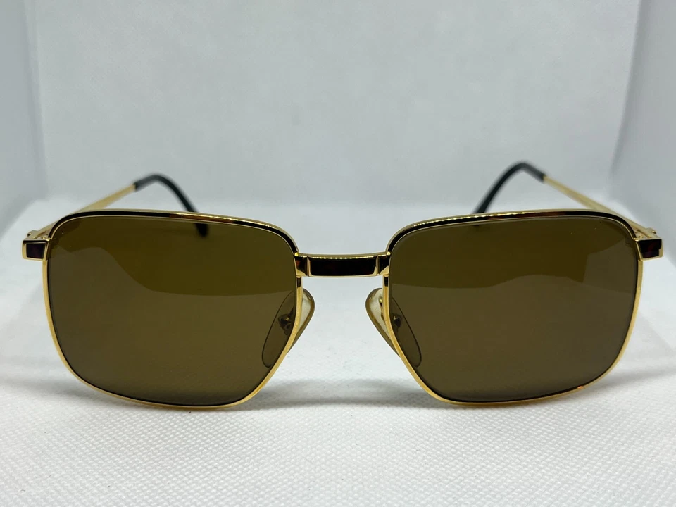Occhiali da sole Vintage DUNHILL 6057 43 sunglasses  Austria 80's GOLD PLATED - Imagen 2 de 4