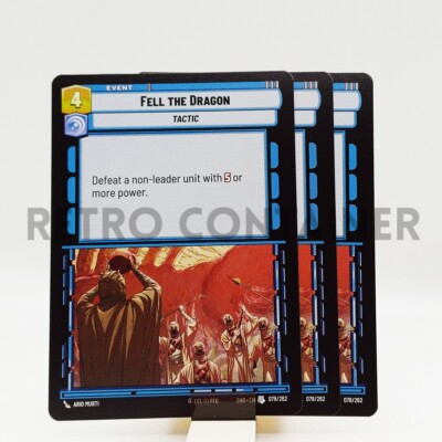 STAR WARS UNLIMITED SHADOWS OF THE GALAXY 078/262 U 3x Fell the Dragon