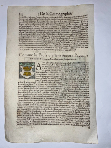 PREUSSEN 1568 SEBASTIAN MUNSTER UNGEWÖHNLICHE ANTIKE GRAVIERTE KARTE 16. JAHRHUNDERT - Bild 3 von 3