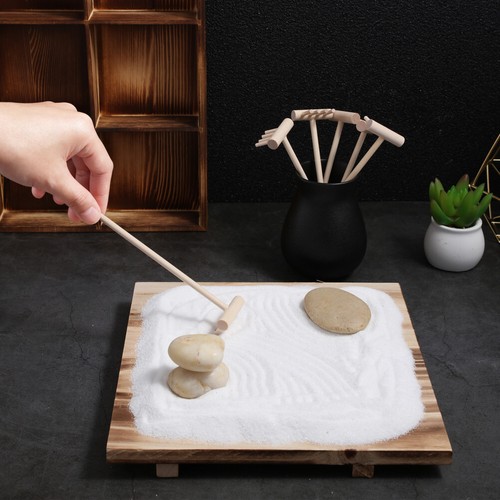 12PCS Mini Zen Garden Rake Tabletop Garden Sandbox Tools Desktop Decoration US - Picture 10 of 10