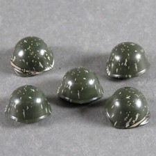 Custom Helm Stahlhelm grün Matsch 5 Helme passend für Soldaten SEK LEGO® Figuren