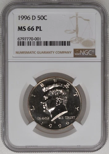 1996 D Kennedy Half Dollar NGC MS 66 PL Top Pop