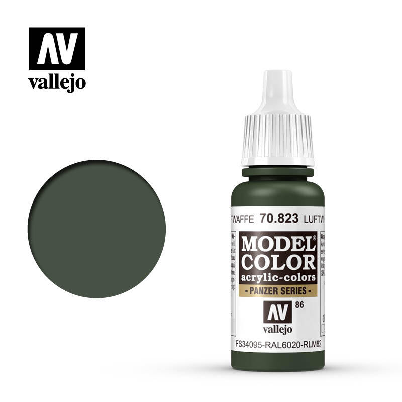 Valejo Model Color Acrylic Paint Colore Acrilico 086 Luftwaffe Camo Green 70823