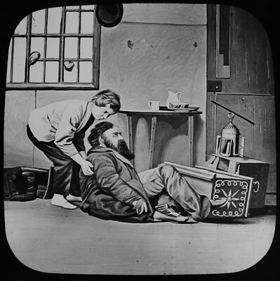 Magic Lantern Slide CHRISTIES OLD ORGEL NO4 C1890 VICTORIAN STORY SCHAUSPIELER