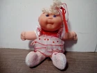 Vintage Cabbage Patch Kids Doll 1995 Valentine Dress Tights Blue Eyes