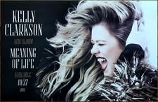 KELLY CLARKSON Meaning Of LIfe Ltd Ed New RARE Poster +BONUS Pop Rock Poster!