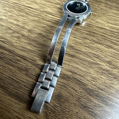 Ladies Movado Swiss Made Watch Stainless Steel Wrist Black Crystal 84 e4 1842 - Picture 5 of 14