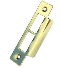 Strike Plate LONG Polished Satin Chrome Brass Black Bronze Dust Box Door Lock